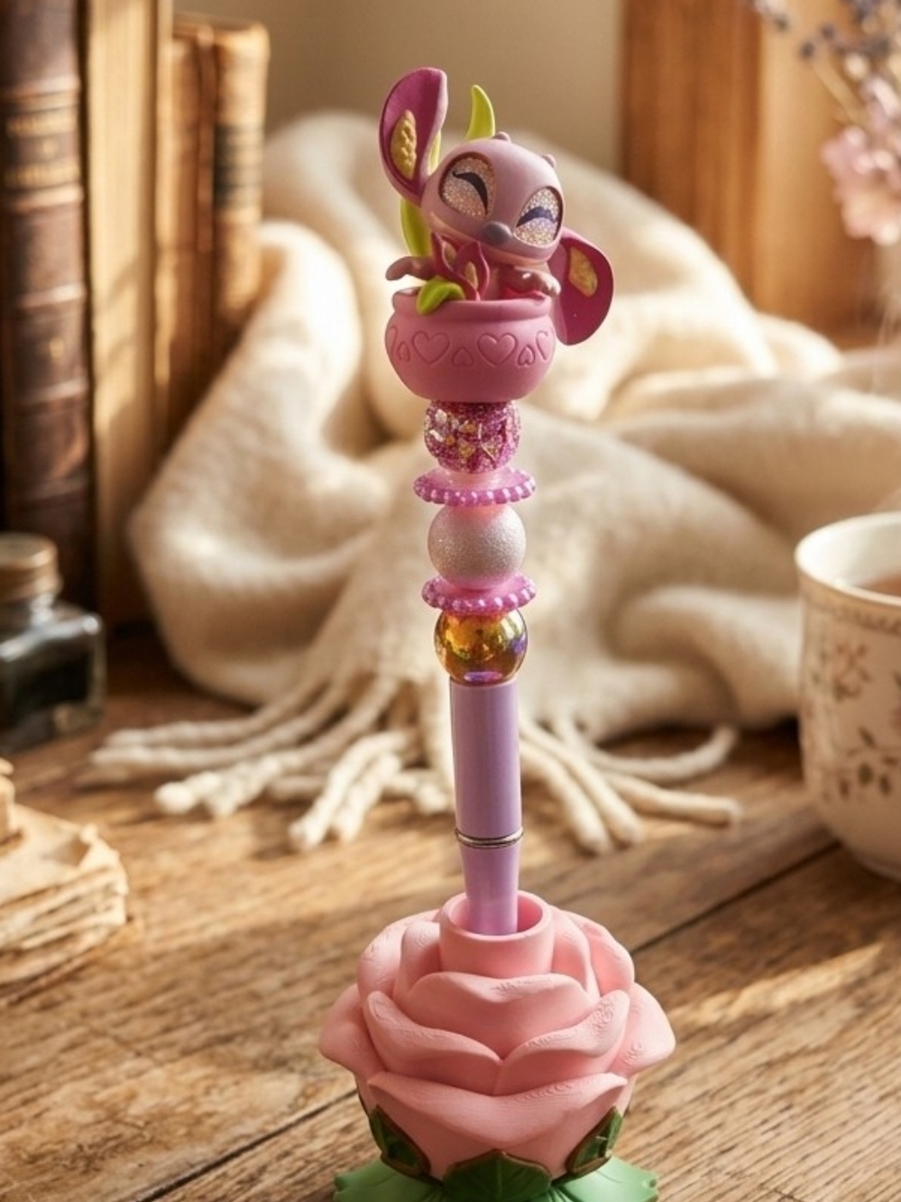 Disney Angel Pink & Purple Decorative Pen Display